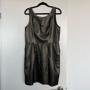 Club Monaco Black and Gold Shimmer Cocktail Dress